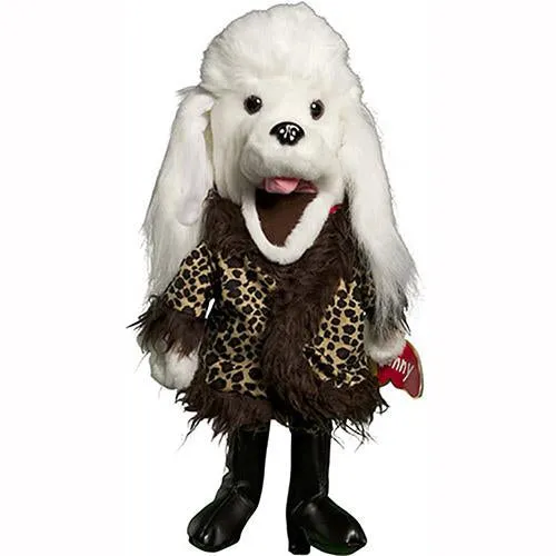 14" Poodle In Fur Coat Puppet