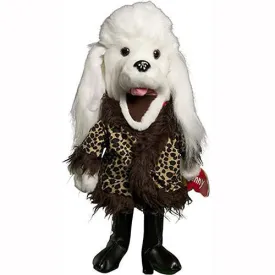 14" Poodle In Fur Coat Puppet