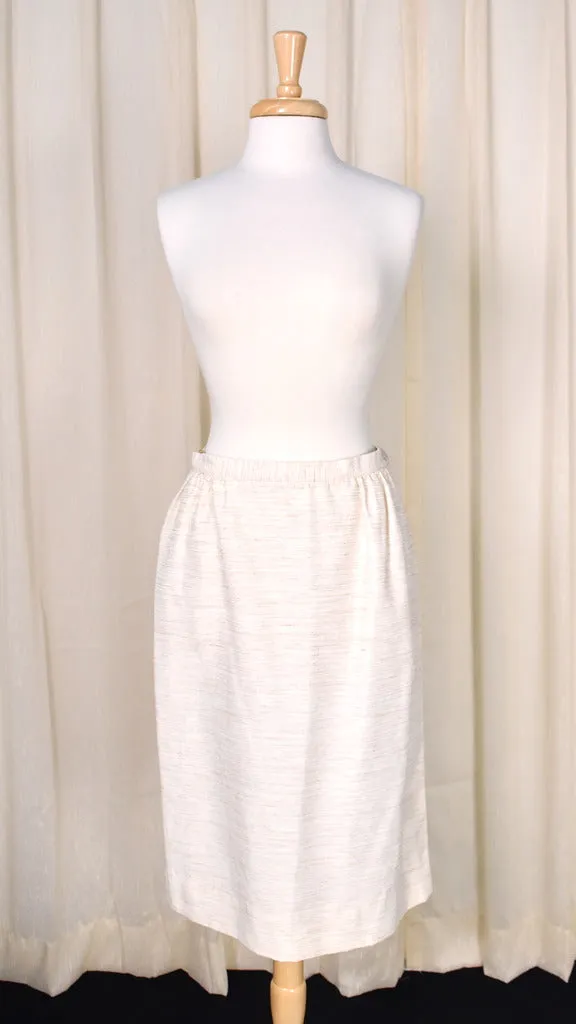 1960s Vintage Tan 3 piece Skirt Suit