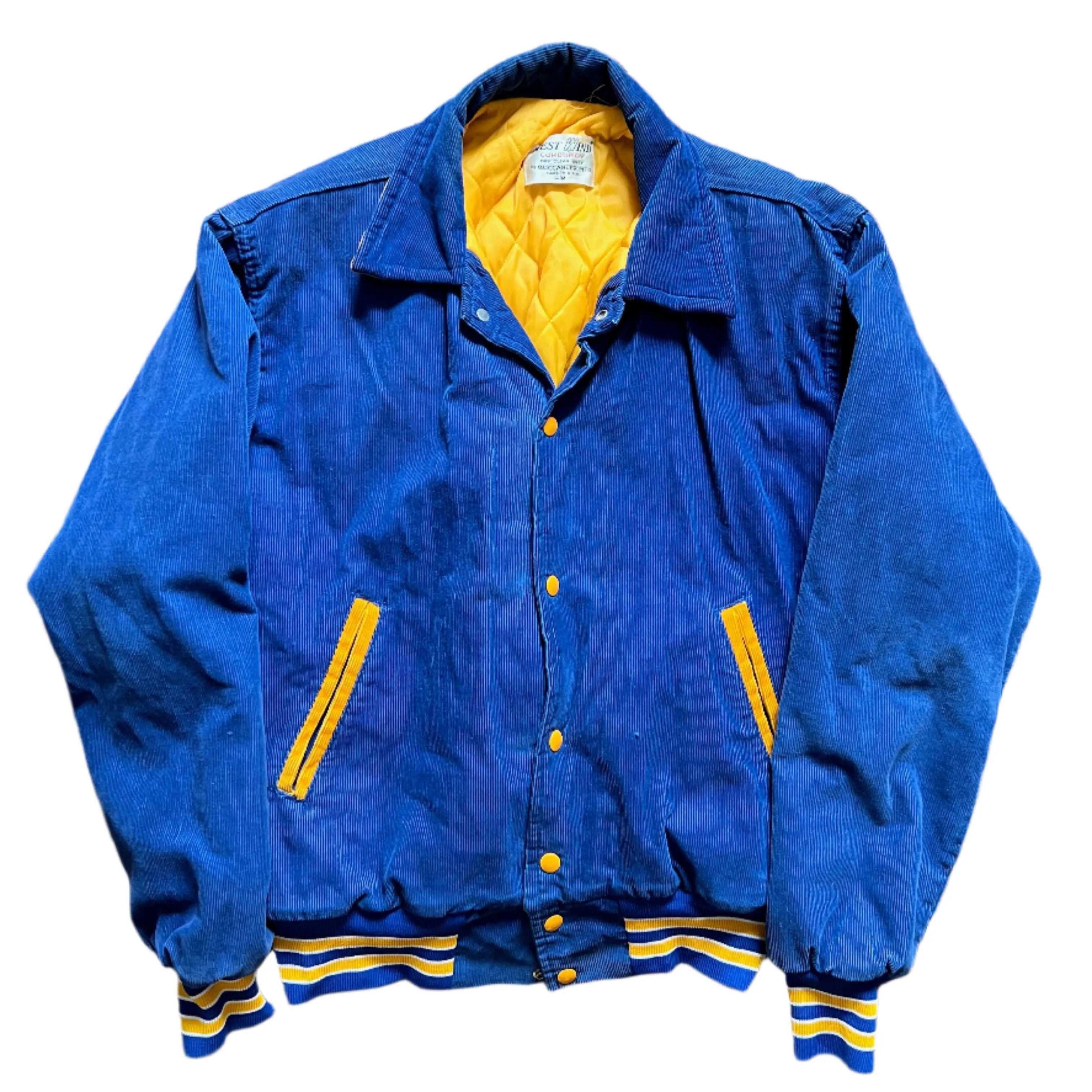 1980s West Wind Corduroy Quilted Varsity Jacket