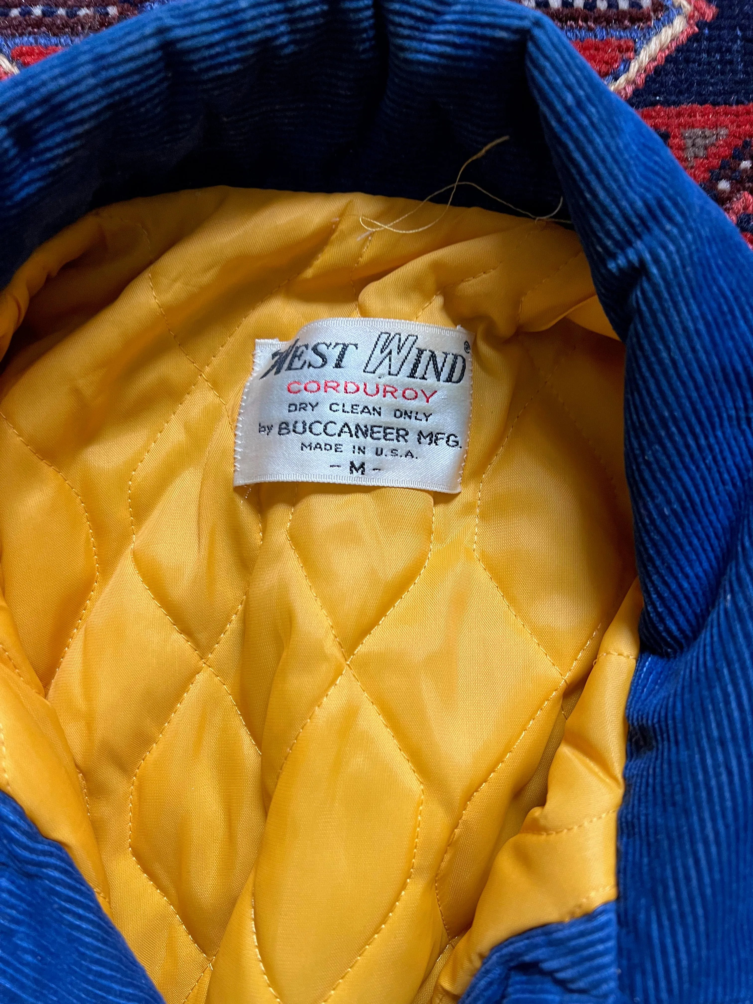 1980s West Wind Corduroy Quilted Varsity Jacket