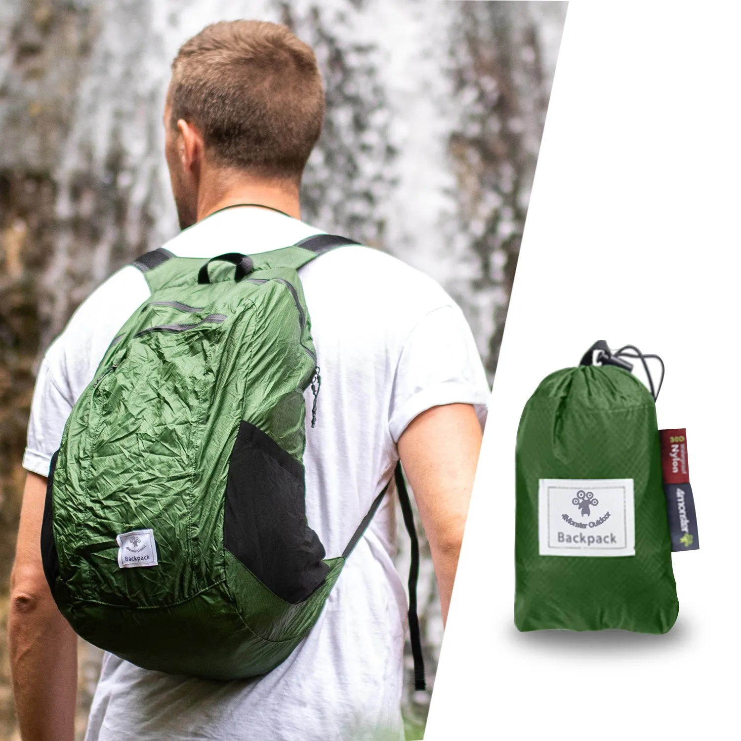 4Monster Outdoor Hiking Lightweight Travel Backpack