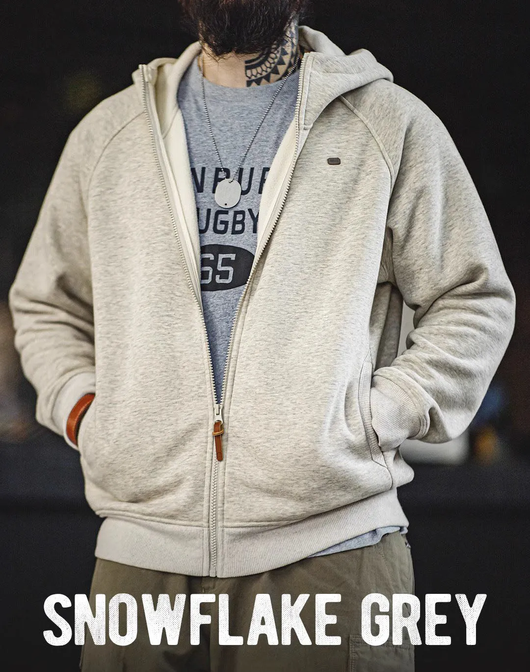 American Casual Snowflake Velvet Sports Cardigan Men's Jacket