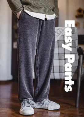 American Retro Double-Sided Snowflake Velvet Drape Sweatpants Warm Men's Trousers
