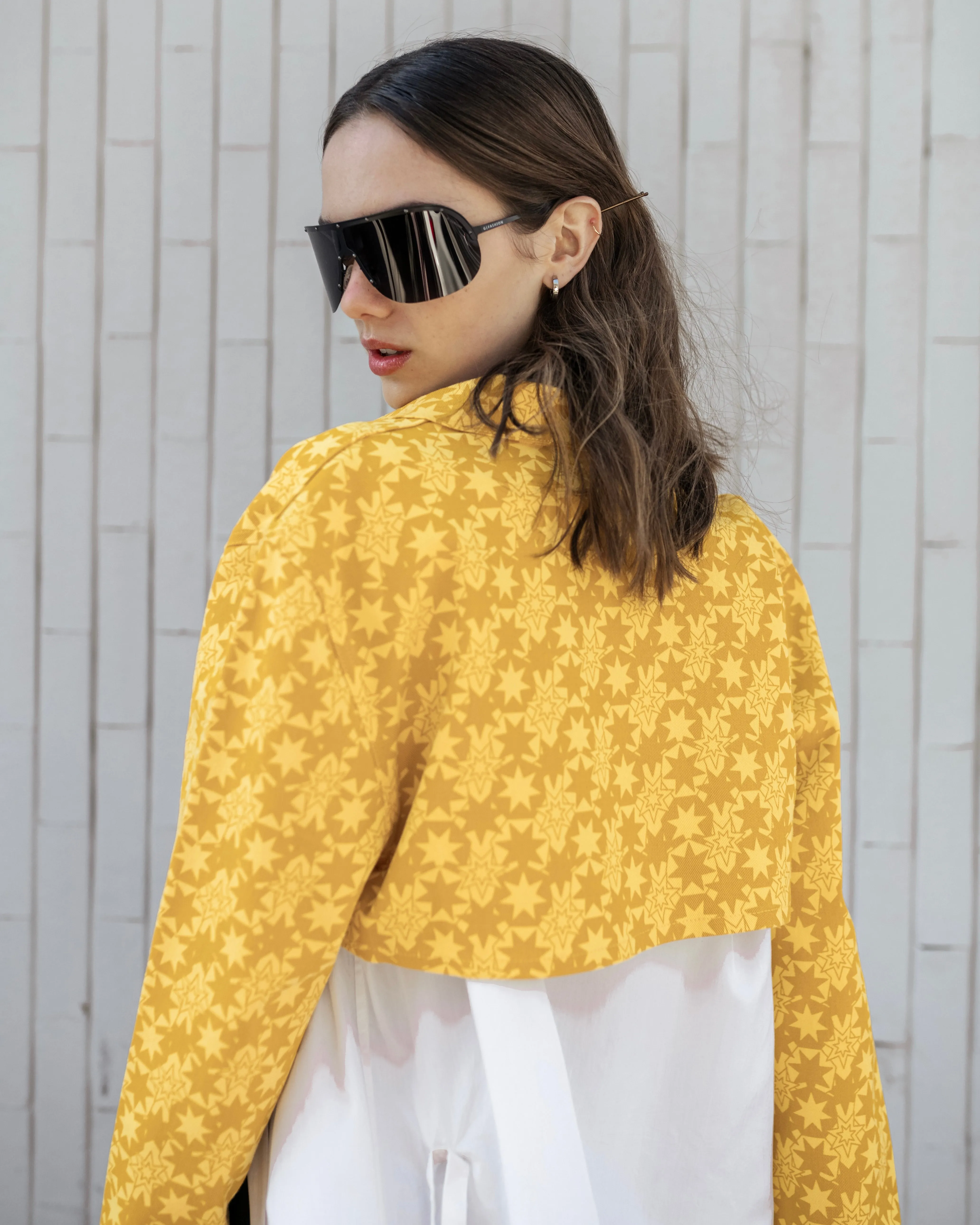 ARCHIVE YELLOW DENIM JACKET WITH POCKETS