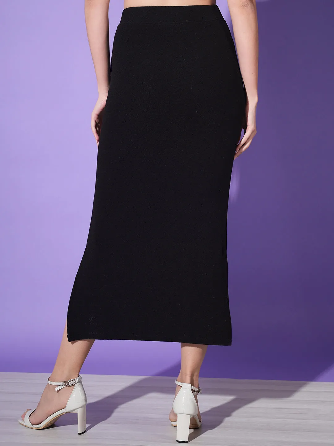 Below Knee Slit Women Pencil Skirt-3134-3137