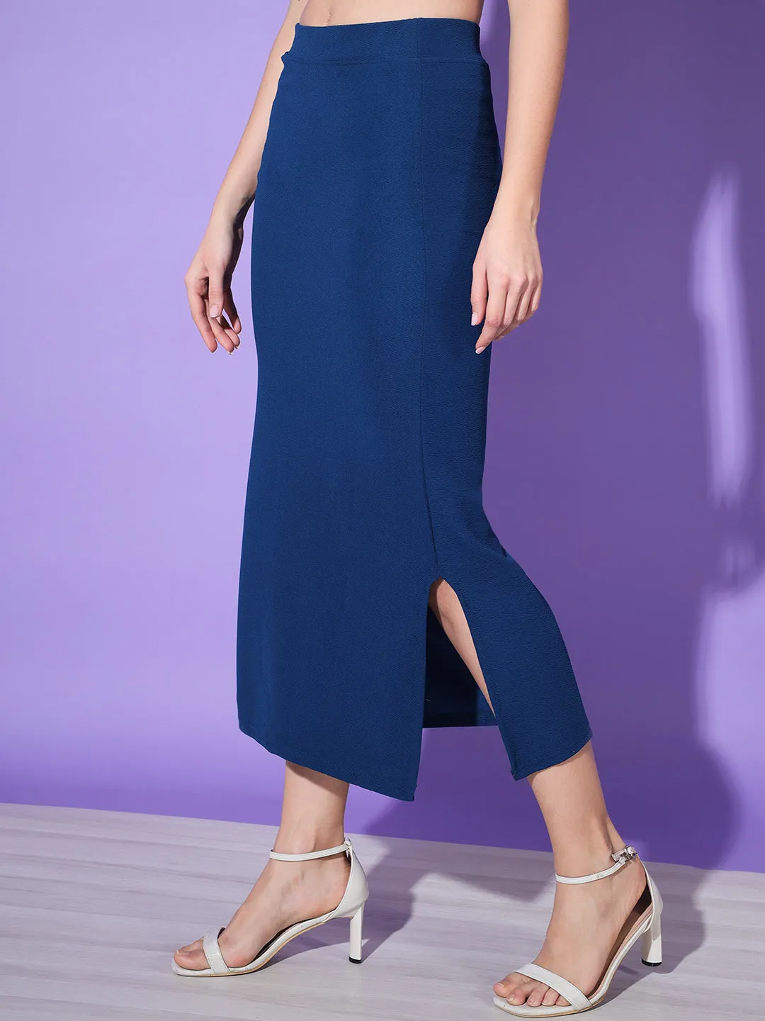 Below Knee Slit Women Pencil Skirt-3134-3137