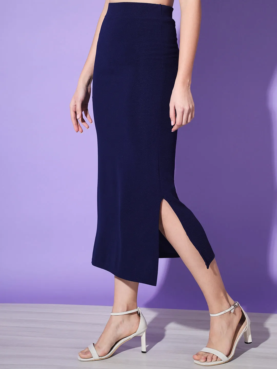 Below Knee Slit Women Pencil Skirt-3134-3137