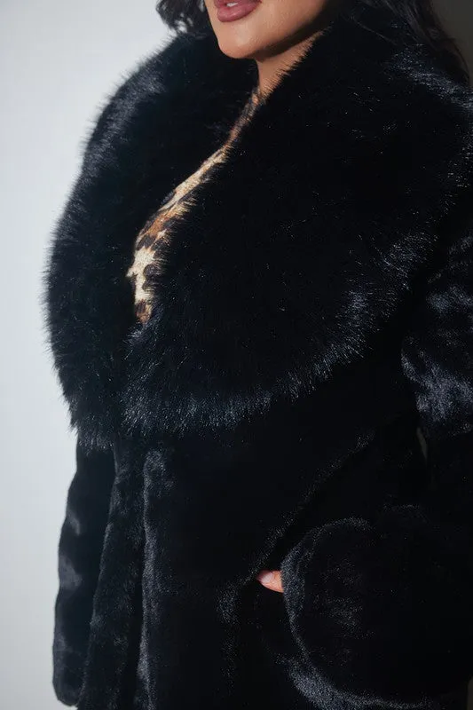 Black Luxe Fur Maxi Coat