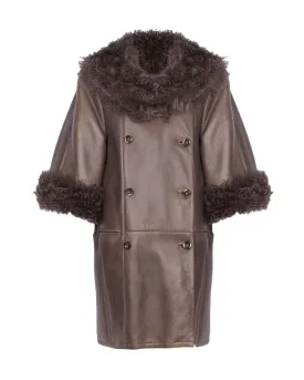 Brown Leather Coat