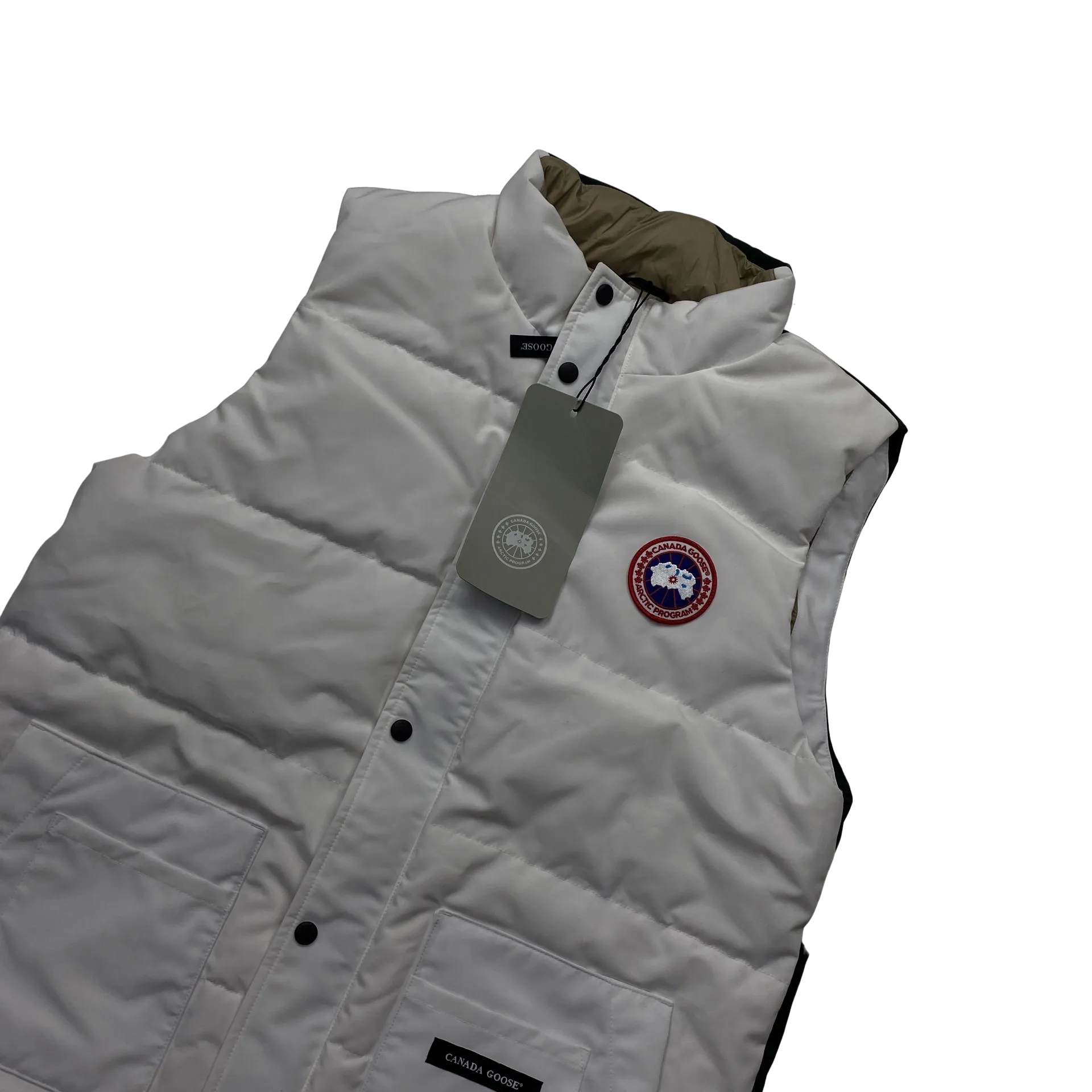 Canada Goose White Down Filled Gilet - Large