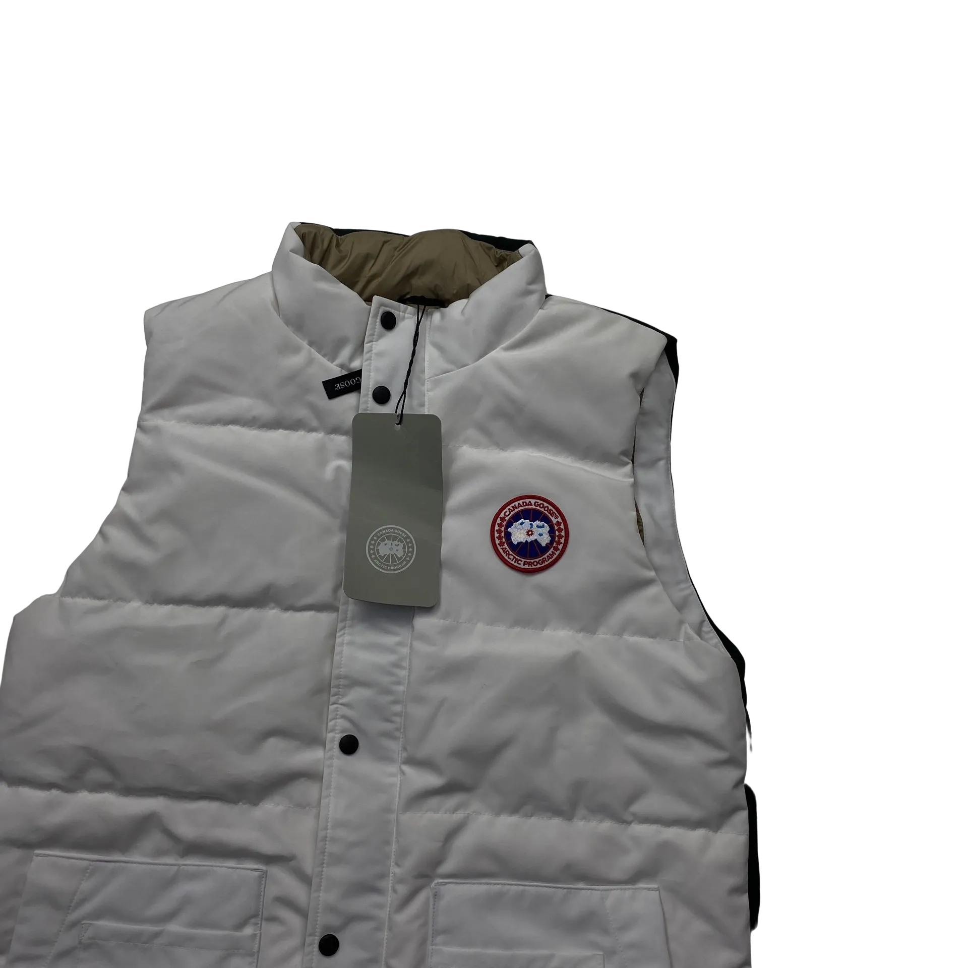 Canada Goose White Down Filled Gilet - Large
