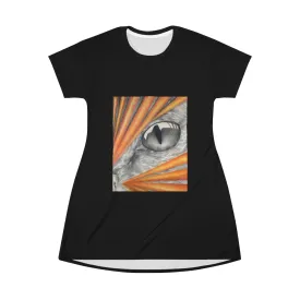 Cat Ray's All Over Print T-Shirt Dress