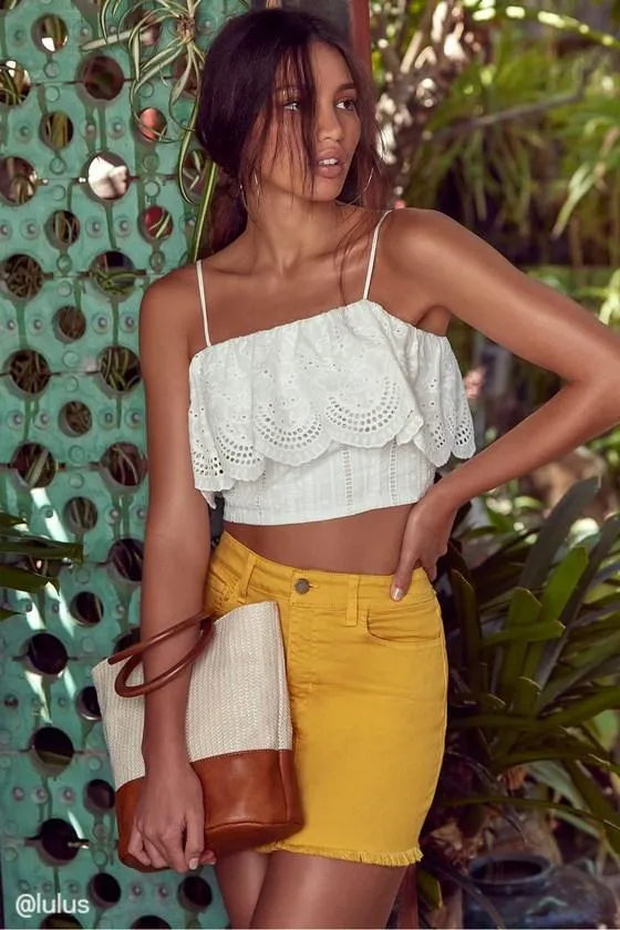 Copy of Ain't No Other High Waisted Denim Skirt Mauve