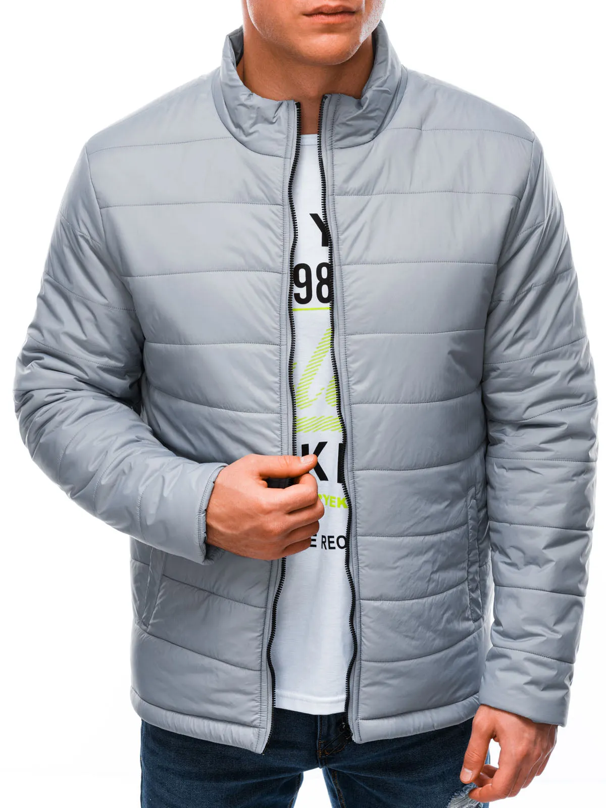 Deoti Men's quilted jacket Rudolph grey