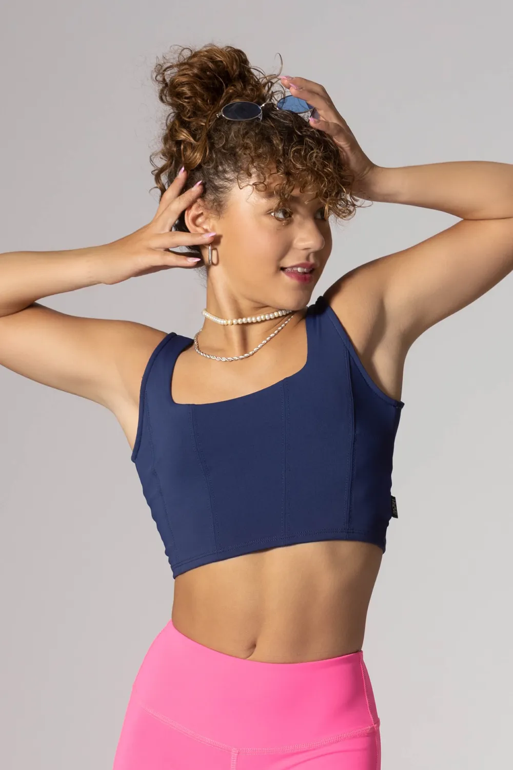 Duchess Crop Top - Navy - FINAL SALE