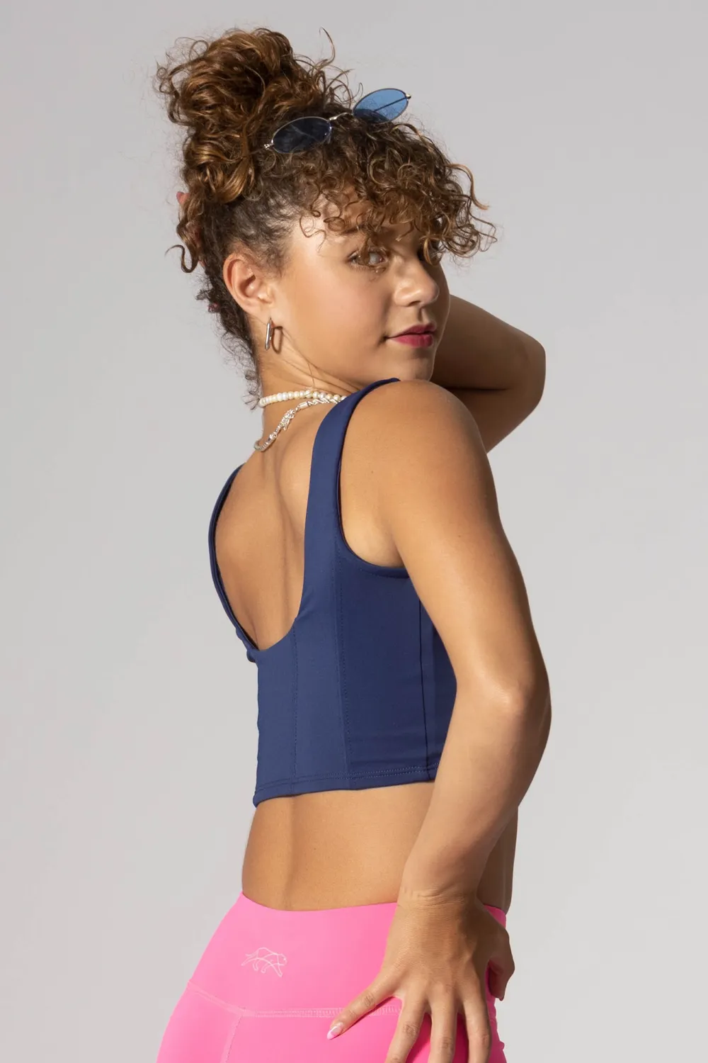 Duchess Crop Top - Navy - FINAL SALE