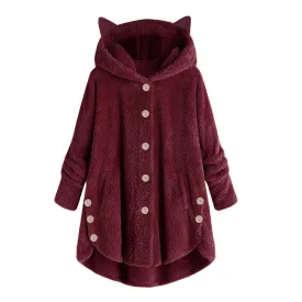 Fashion Warm Fleece Hoodies Women Autumn Winter