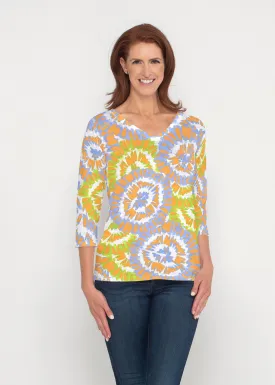 Funky Town (17277) ~ Signature 3/4 Sleeve V-Neck Top