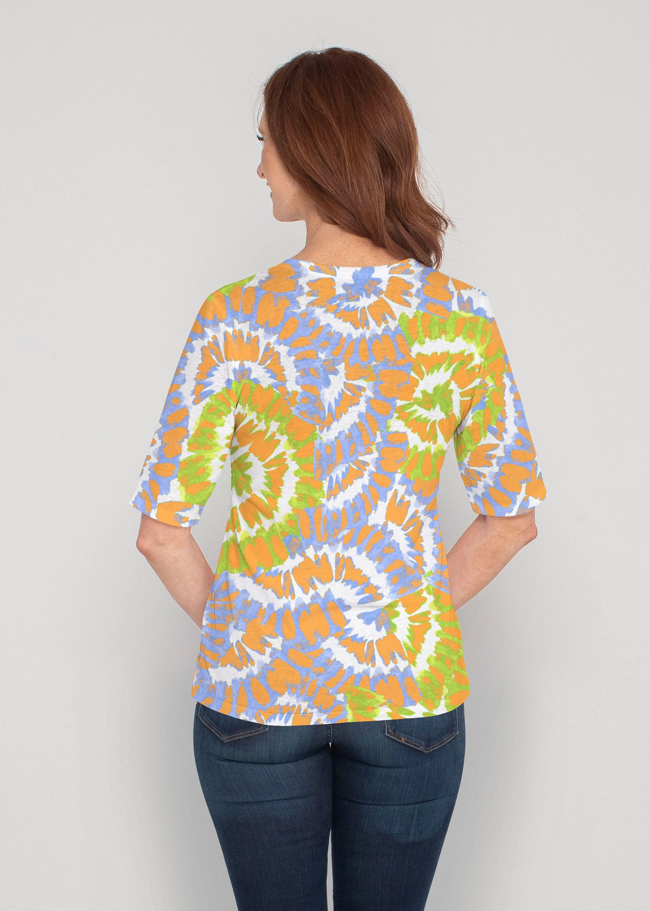 Funky Town (17277) ~ Signature Elbow Sleeve V-Neck Top