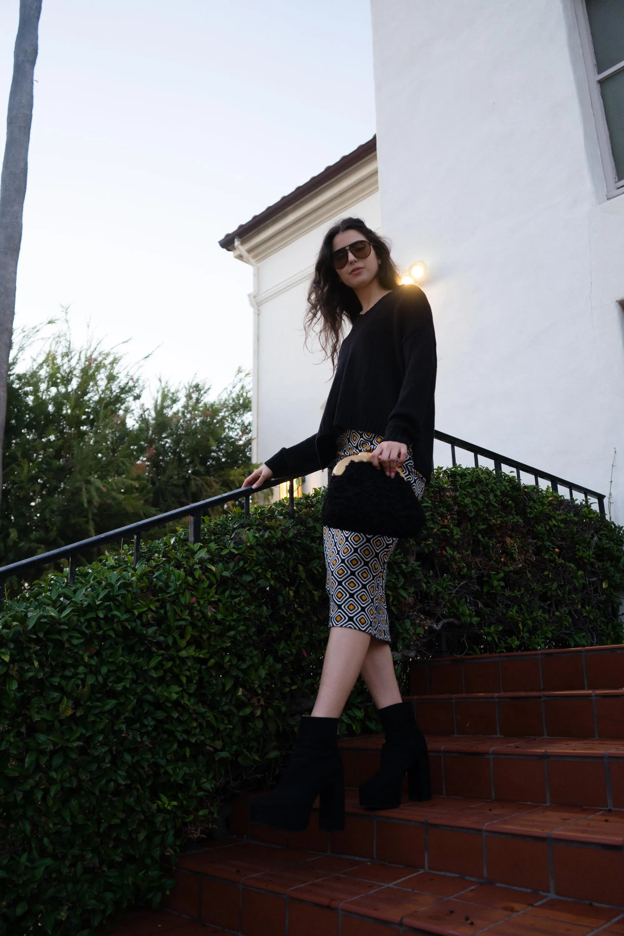 Geogram Pencil Skirt