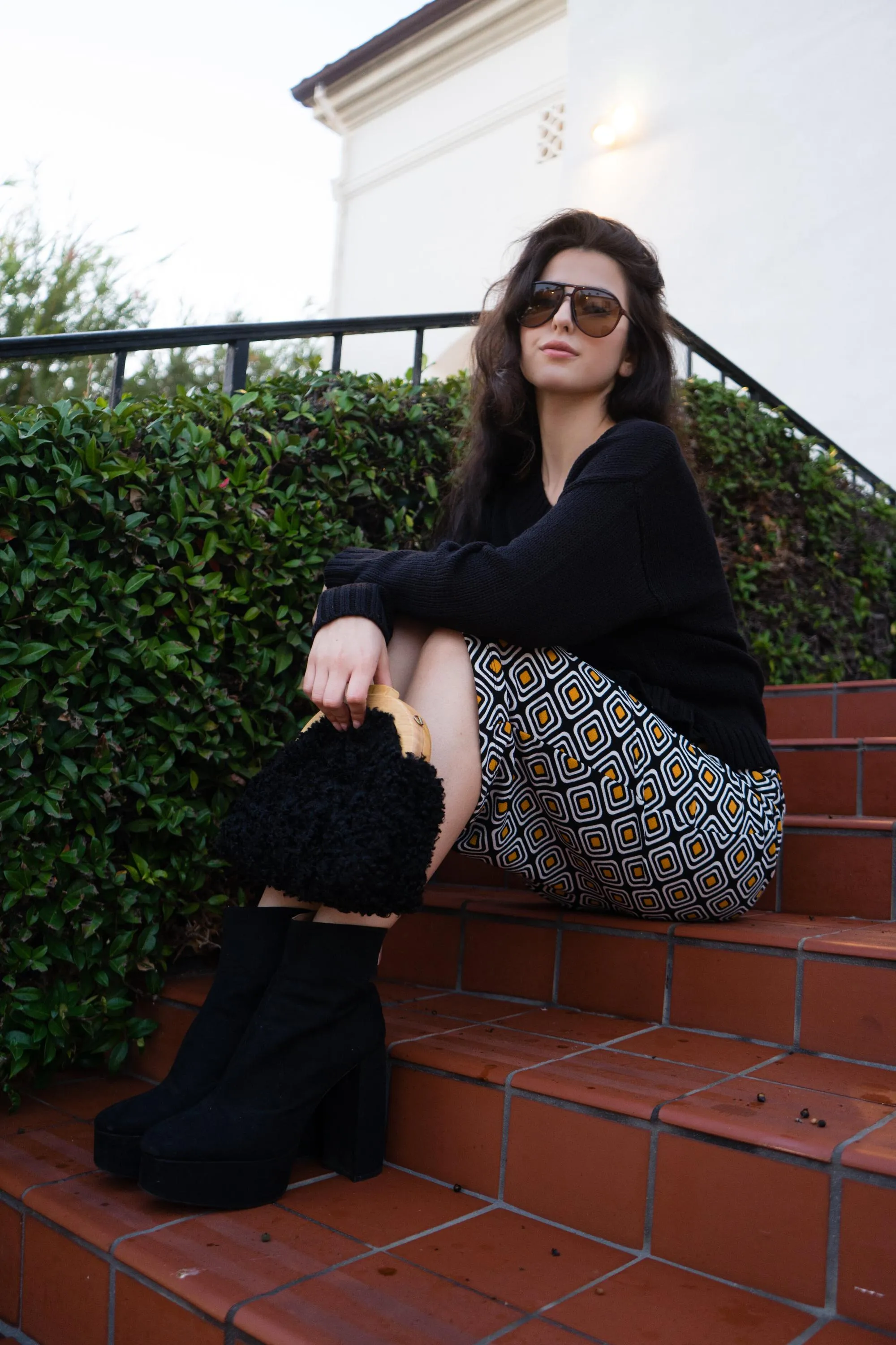 Geogram Pencil Skirt