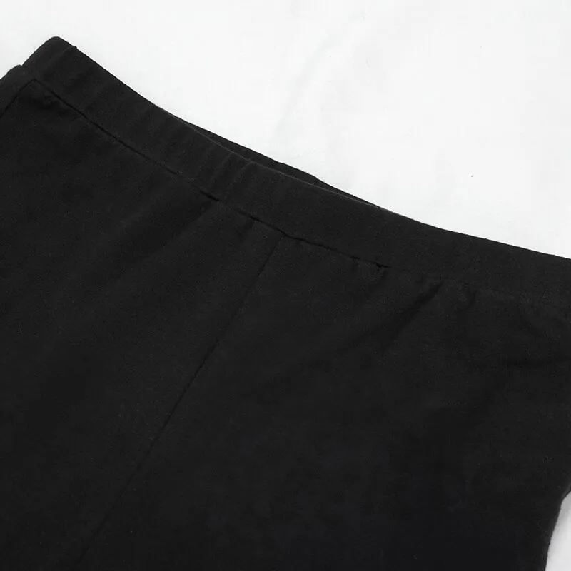 Gothic Punk Black Skull Leggings for Women / Female Clothing in Alternative Style