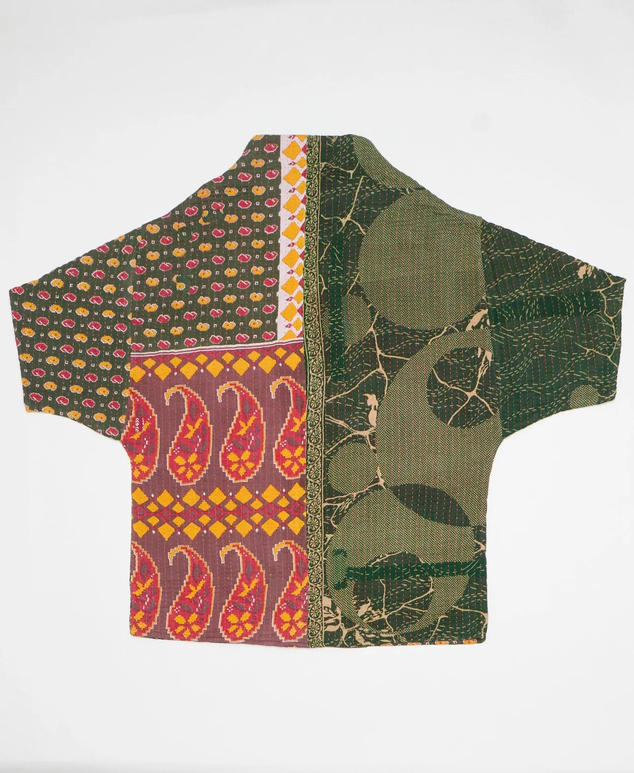 Kantha Cocoon Quilted Jacket - No. 230430 - Large