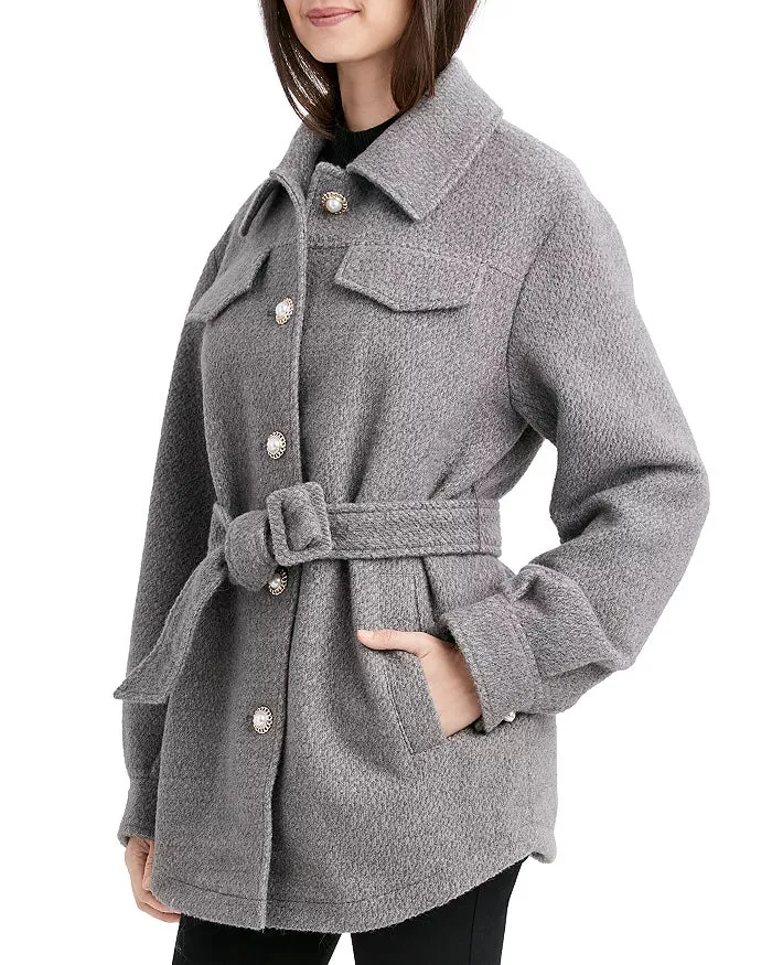 Laundry by Shelli Segal Snowflake Belted Shirt Jacket