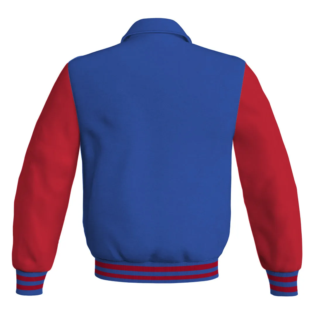 Letterman Varsity Classic Jacket Blue Body and Red Leather Sleeves