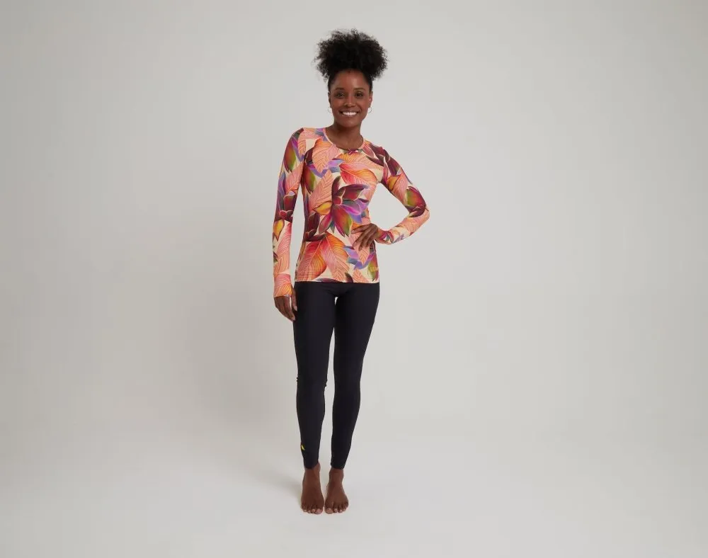 LEVITATE Leggings with Pockets  - SOLID BLACK (with Hawaiian Islands)