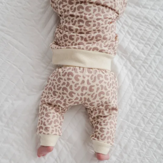 Lilac Leopard Fleece Sweatpants