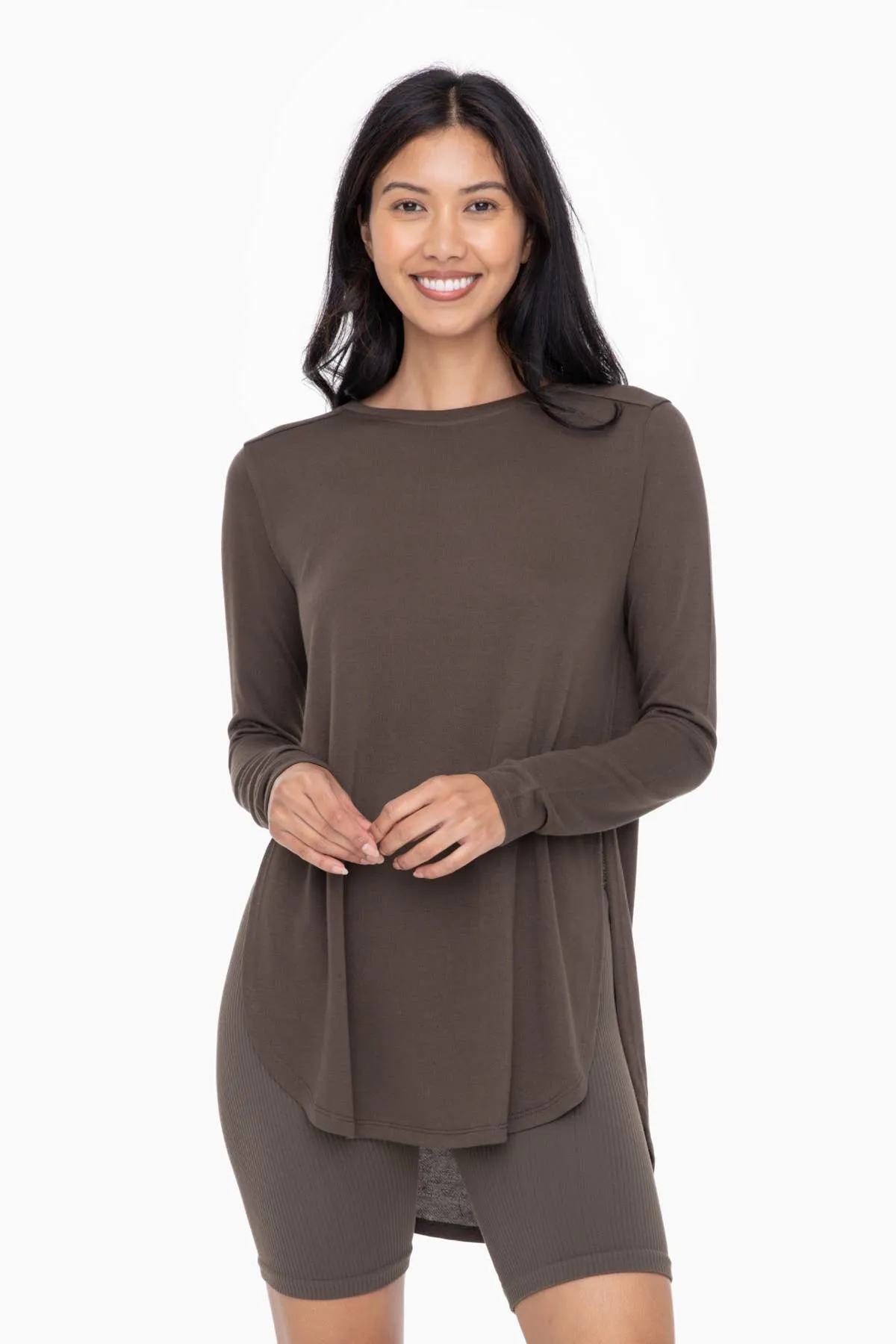 Long Sleeve Flow Top with Side Slit