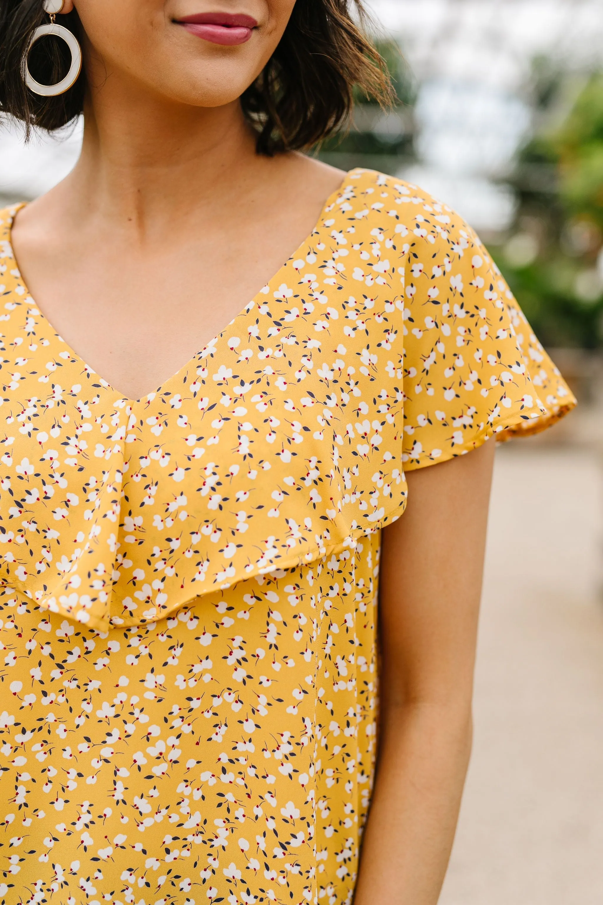 Marigold Ruffled Blouse