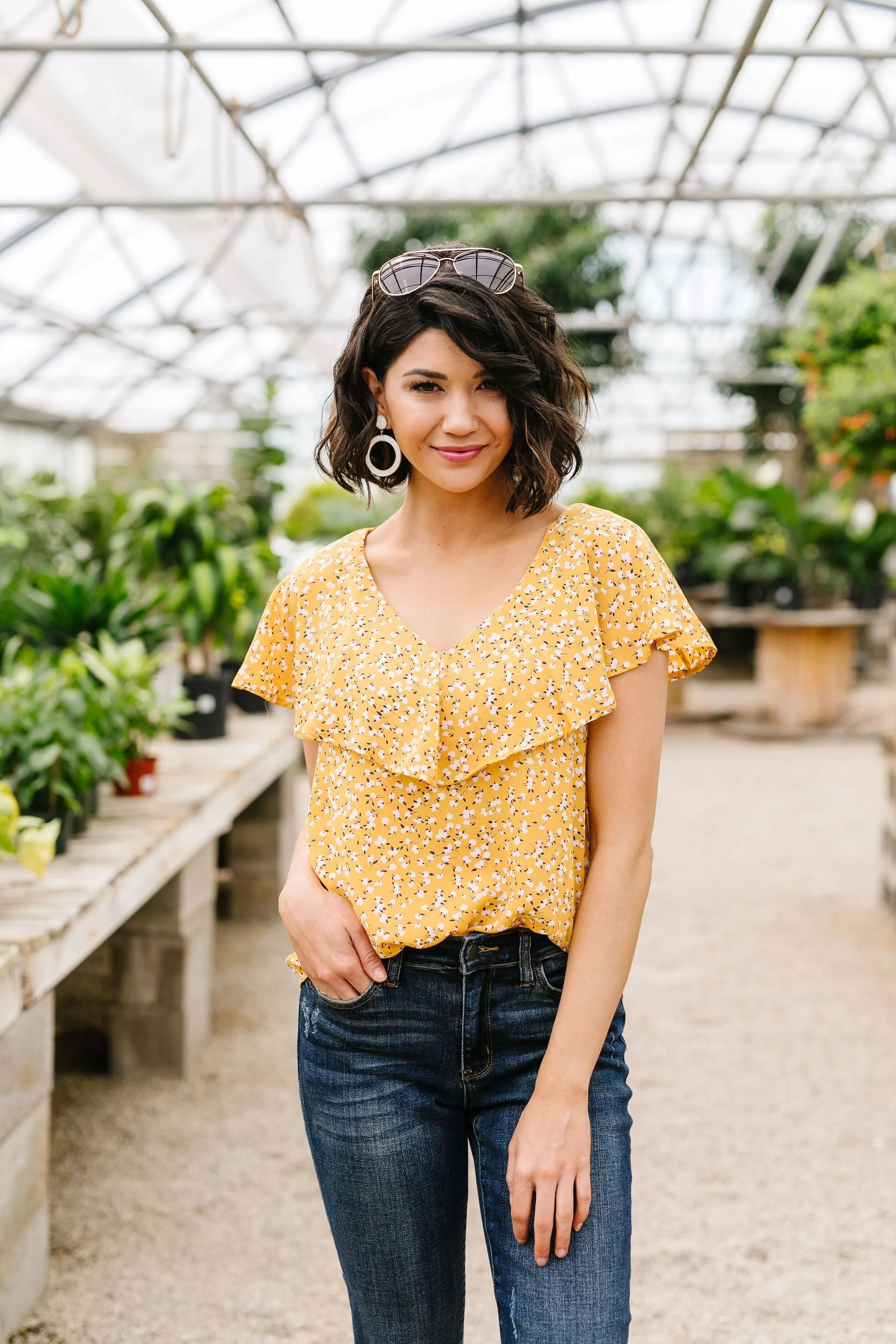 Marigold Ruffled Blouse