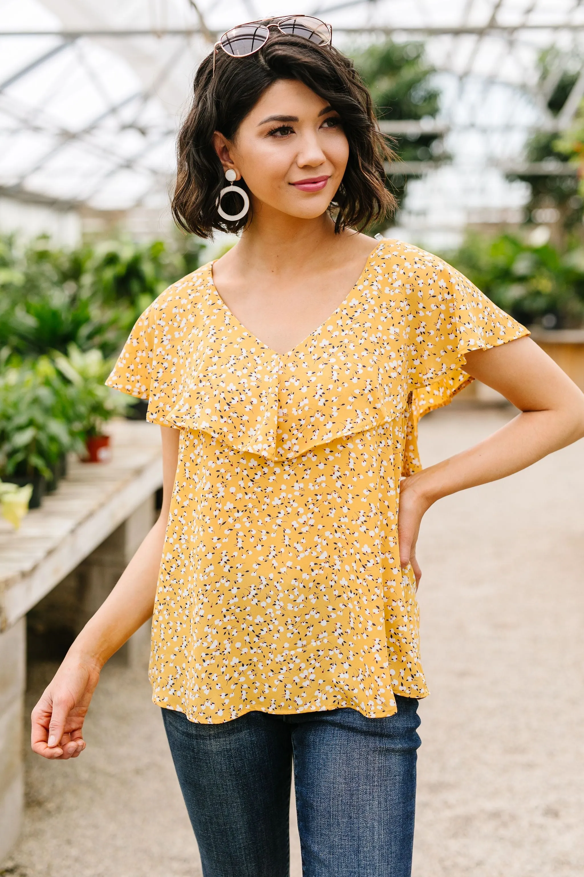Marigold Ruffled Blouse
