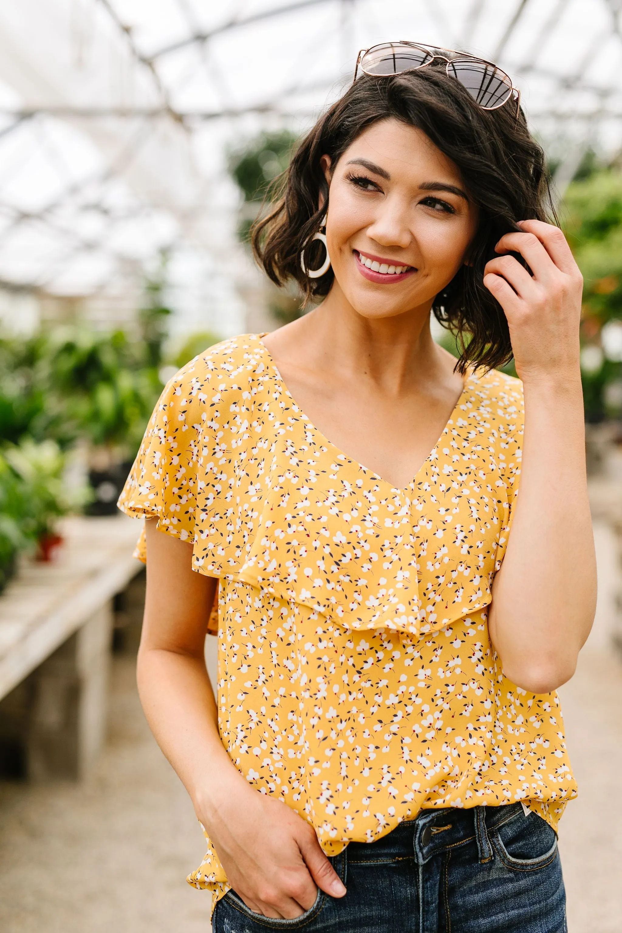 Marigold Ruffled Blouse