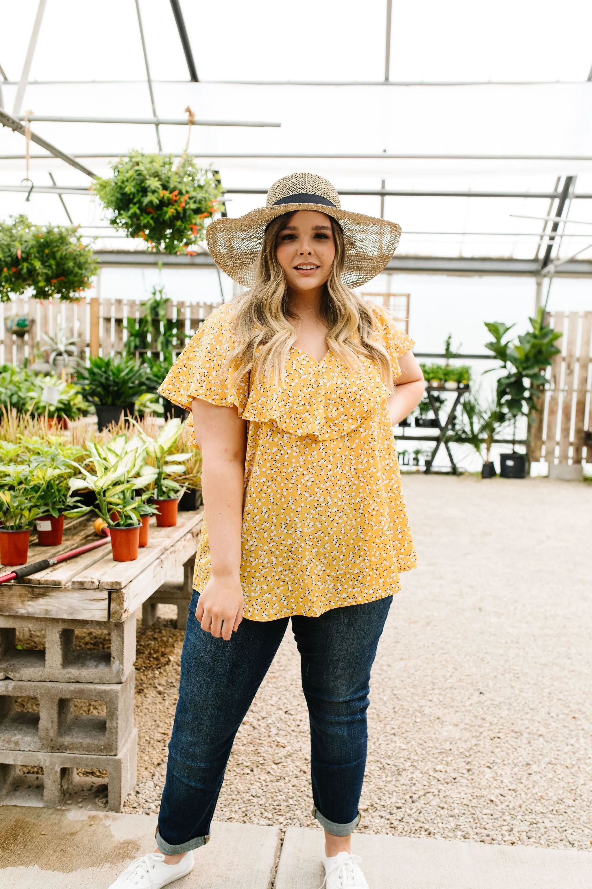 Marigold Ruffled Blouse