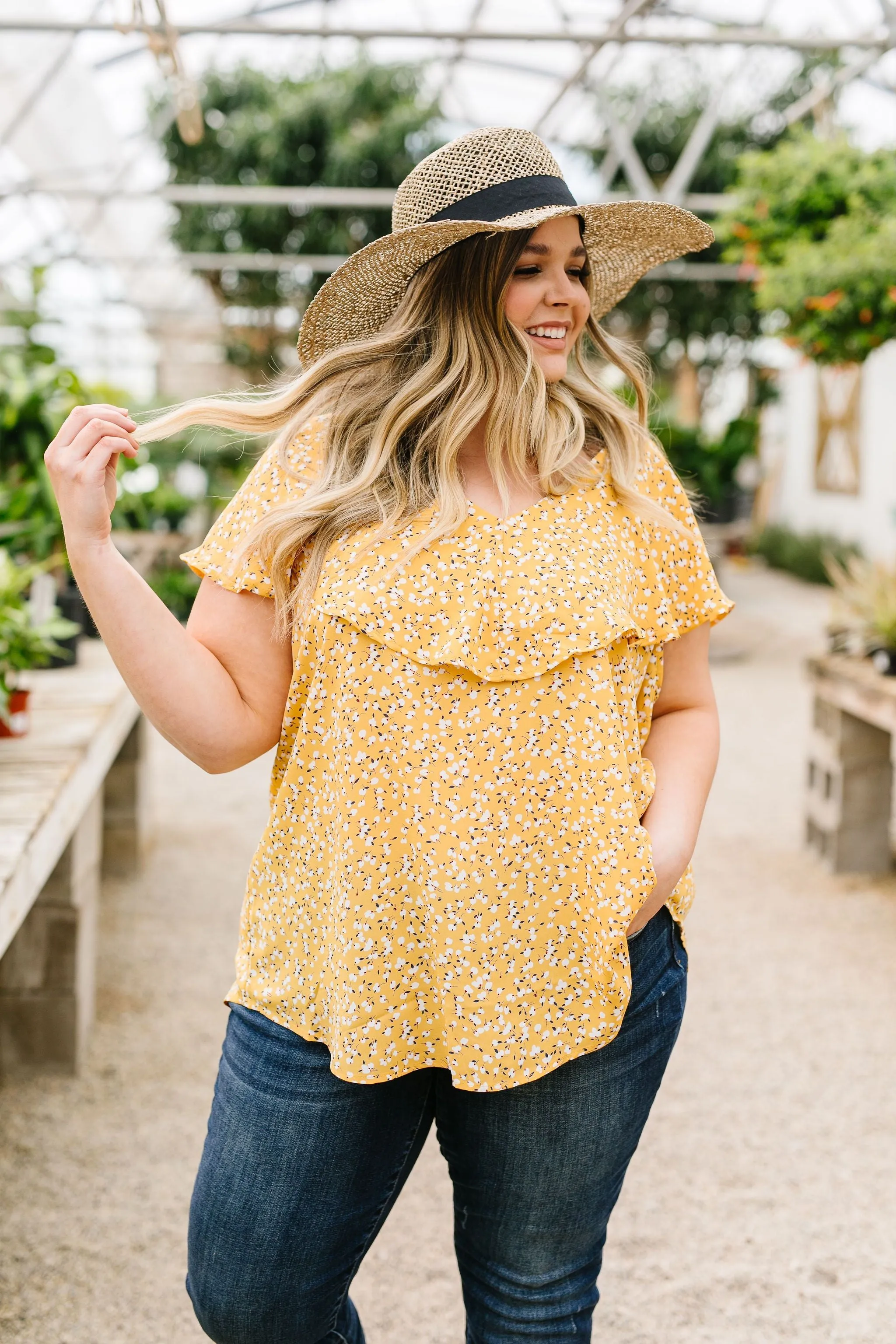 Marigold Ruffled Blouse