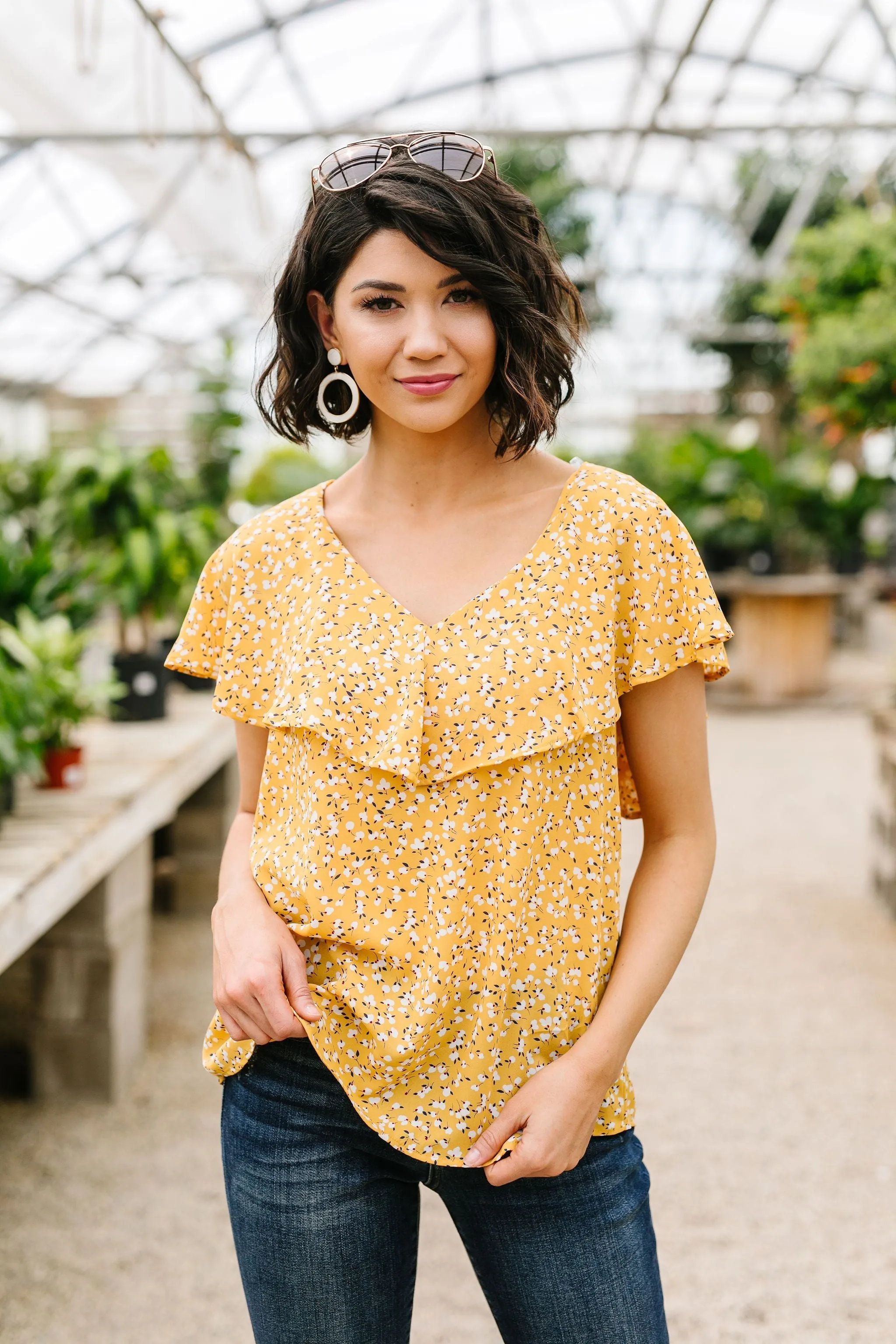 Marigold Ruffled Blouse