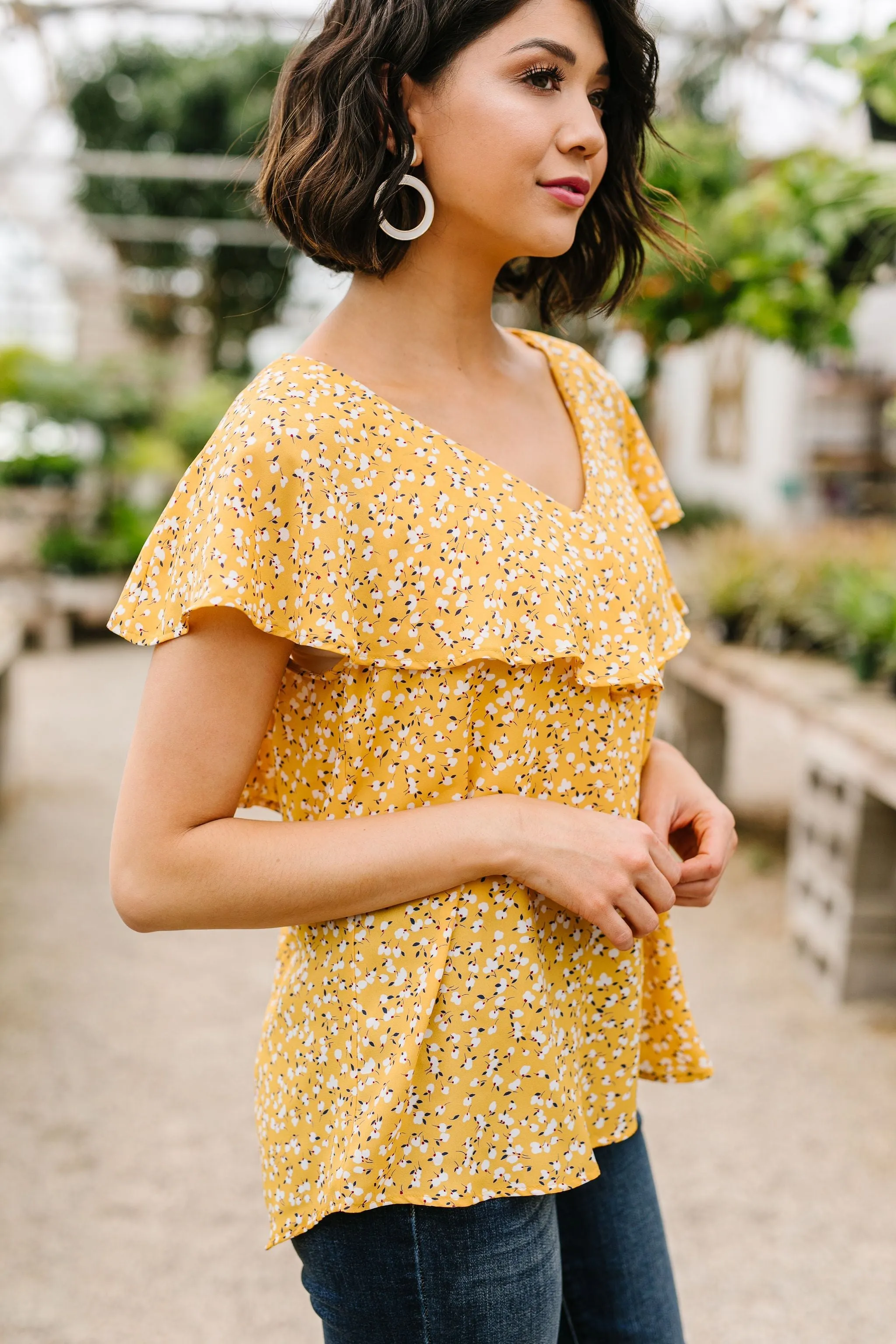 Marigold Ruffled Blouse