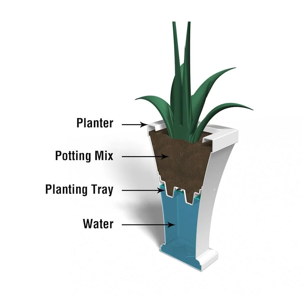 Mayne Bordeaux Tall Planter
