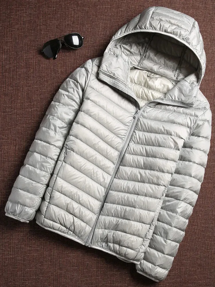 Men's Ultra-Light Hooded Duck Down Jacket