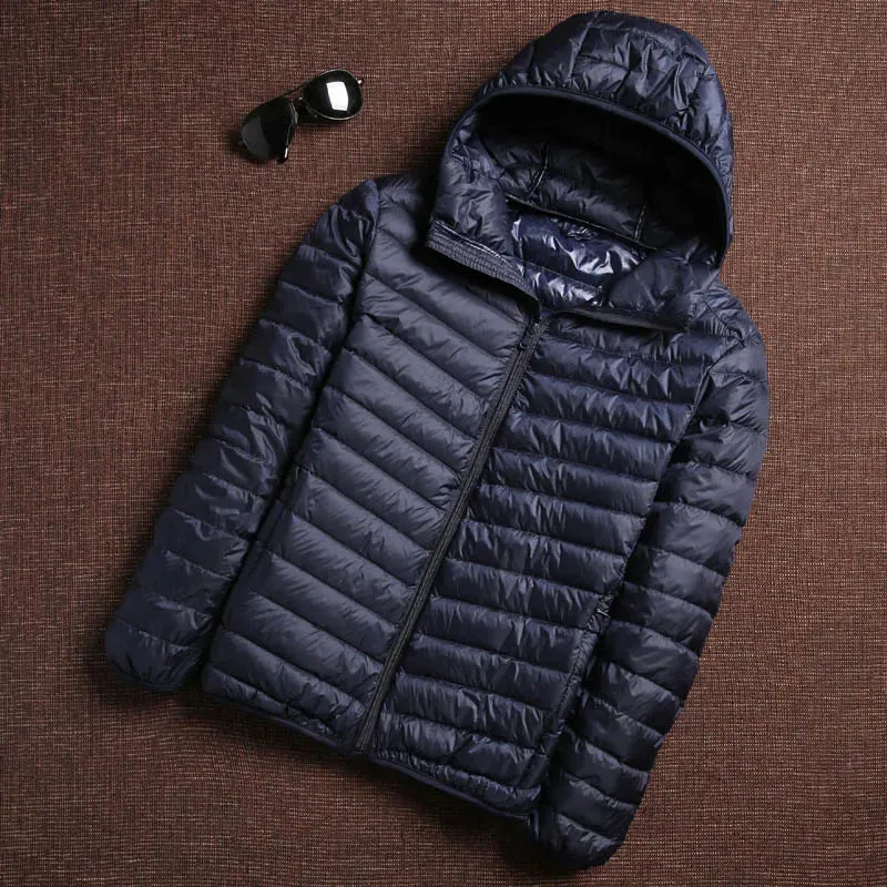Men's Ultra-Light Hooded Duck Down Jacket
