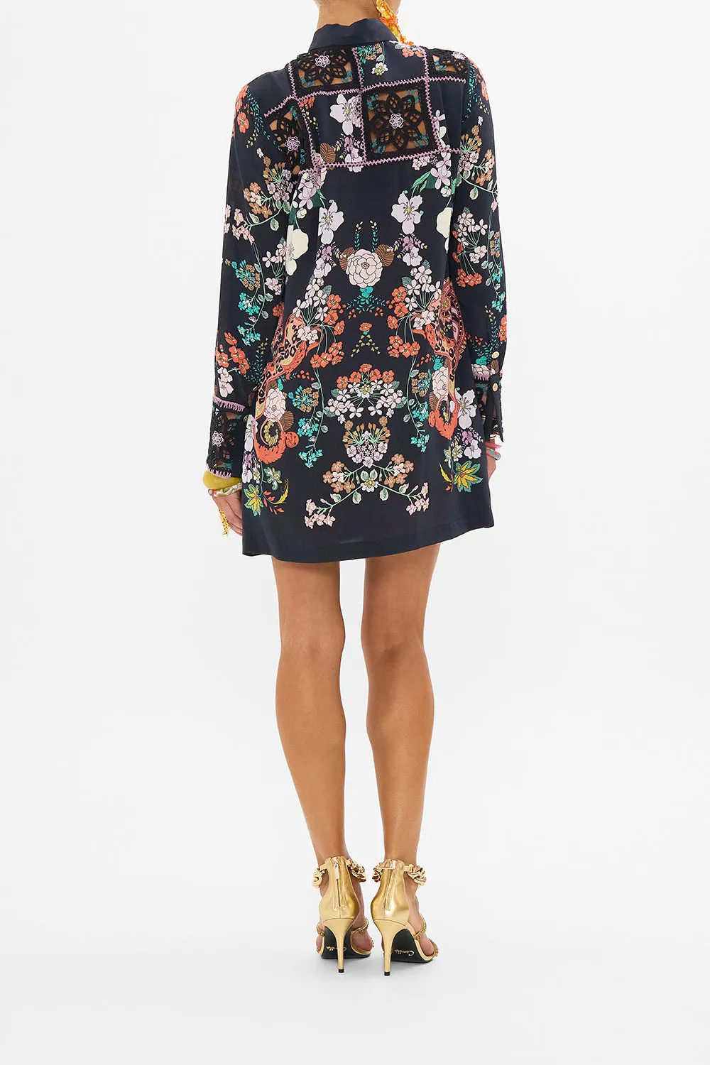 MINI SHIRT CROCHET DRESS WE WORE FOLKLORE