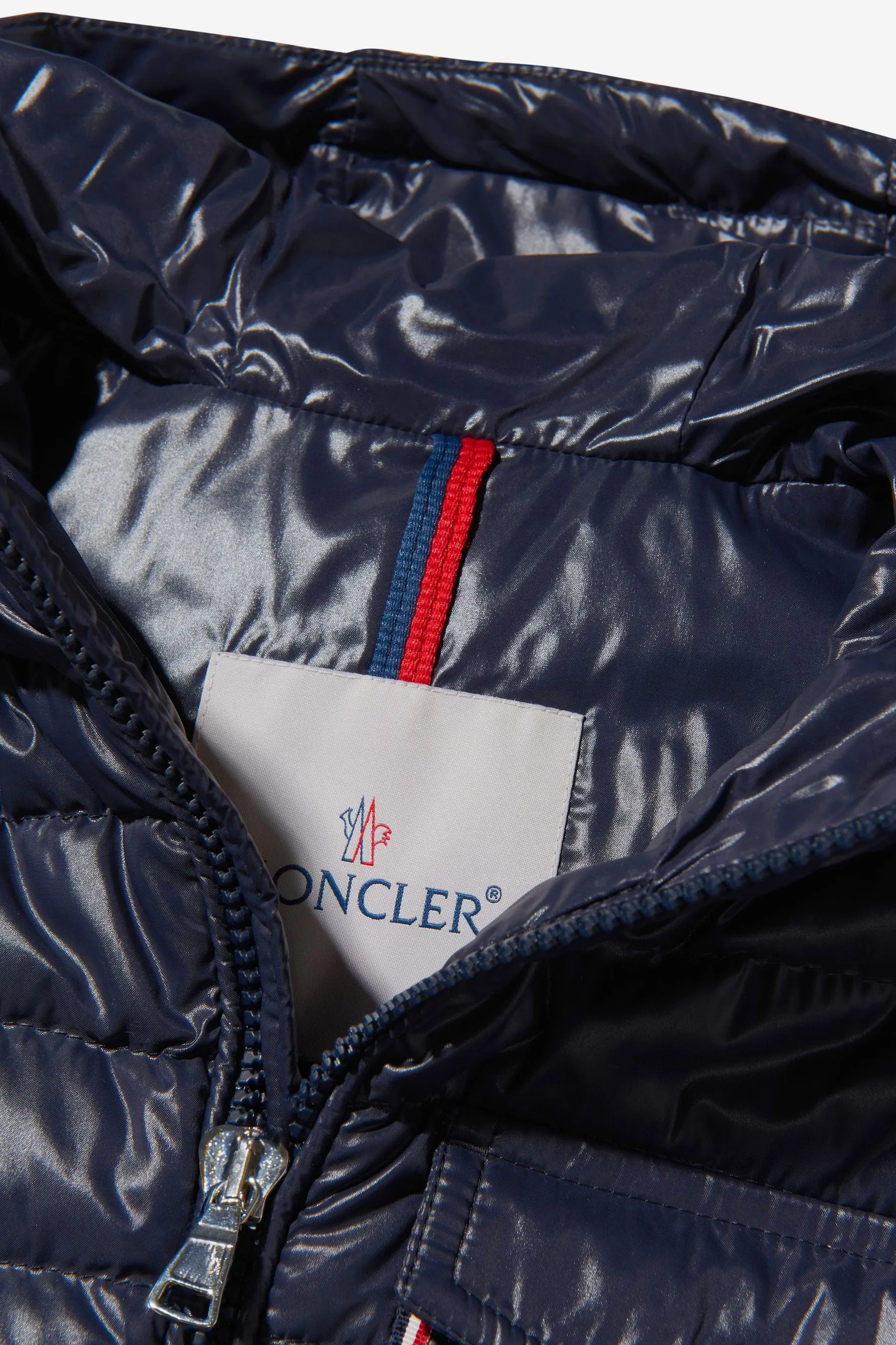 Moncler Enfant Boys Down Padded Logo Pocket Parvon Jacket