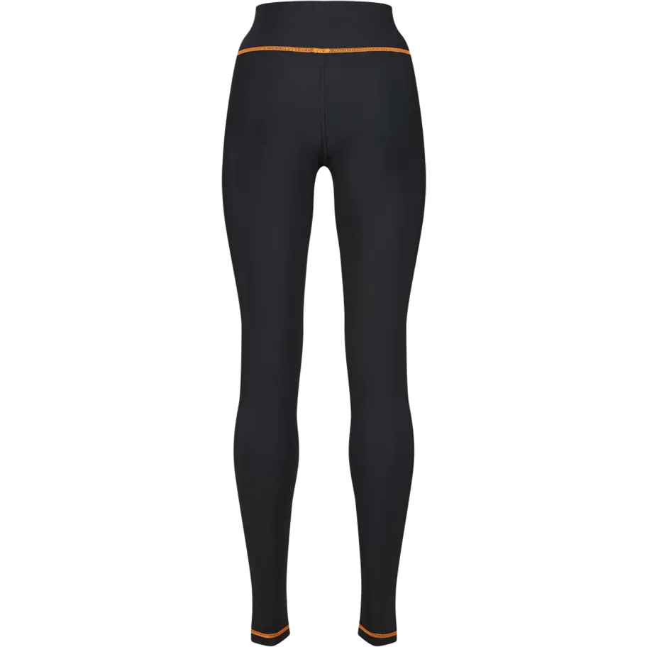 MotoGirl Mid-Layer Ladies Leggings Black / Orange