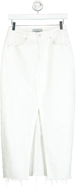 New Look White Denim Skirt UK 8