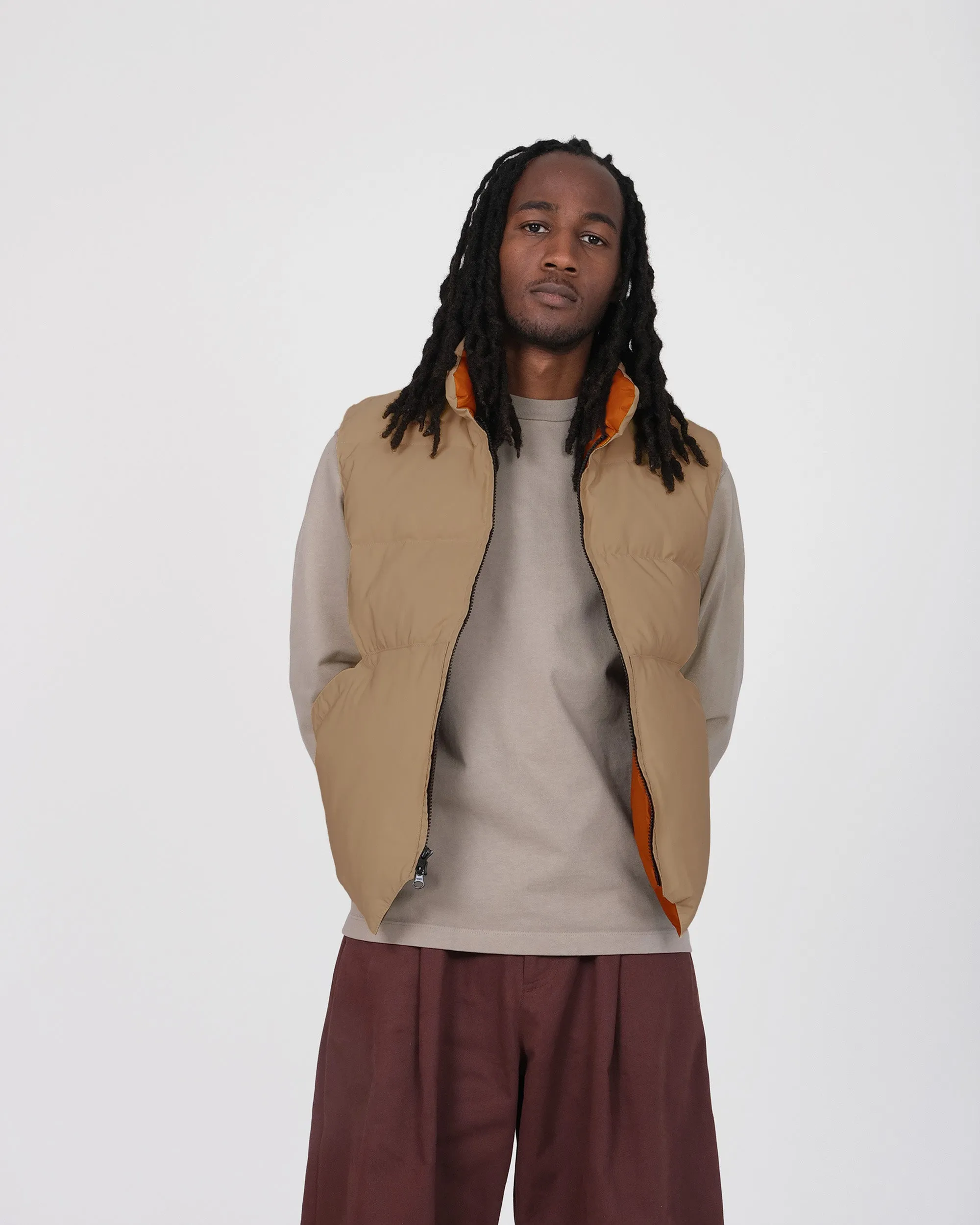 North by Northwest Vest - Tan & Rust