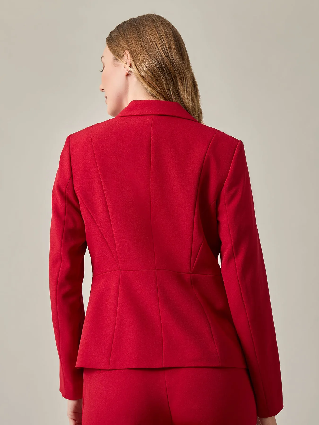 One Button Jacket, Iconic Stretch Crepe